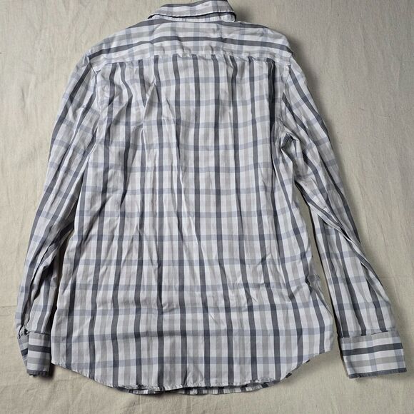 Gap Men’s Non-Iron Slim Fit Dress Shirt | Plaid Button-Up | Long Sleeve | Medium - Picture 2 of 16